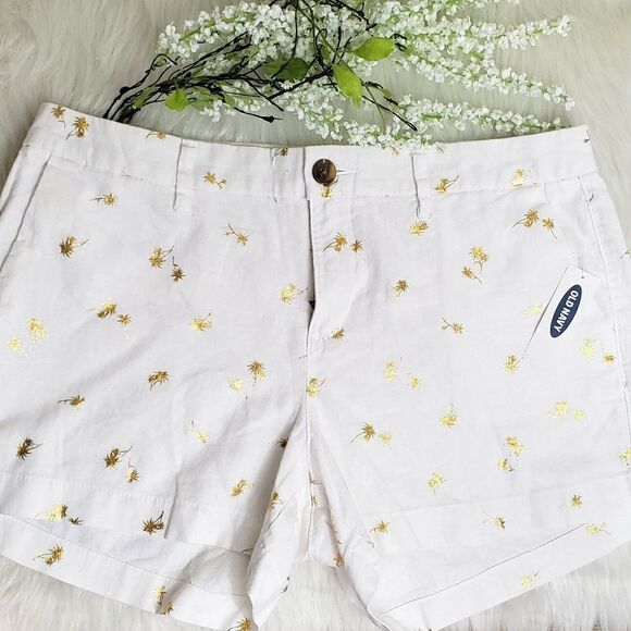 Old navy gold print shorts - Picture 1 of 2